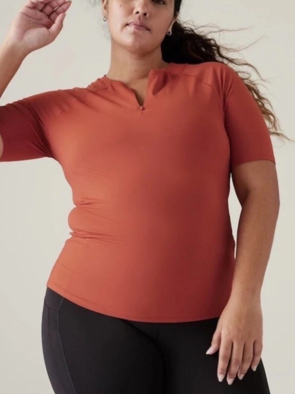 Athleta Sun chaser Tee Shirt Rust